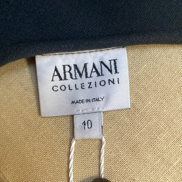 NWT Armani Midi Dress Womens 10 work office Preppy classic Made in Italy viscose - Picture 13 of 16